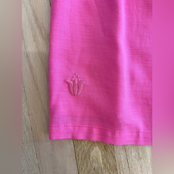 Women’s J.Marie Embroidered Devyn Linen Sleeveless Top Shirt, Pink, Linen, XS - Picture 5 of 8